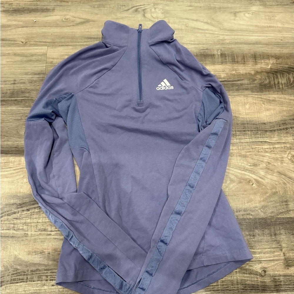 Adidas Gray Aeroready Half-Zip Top